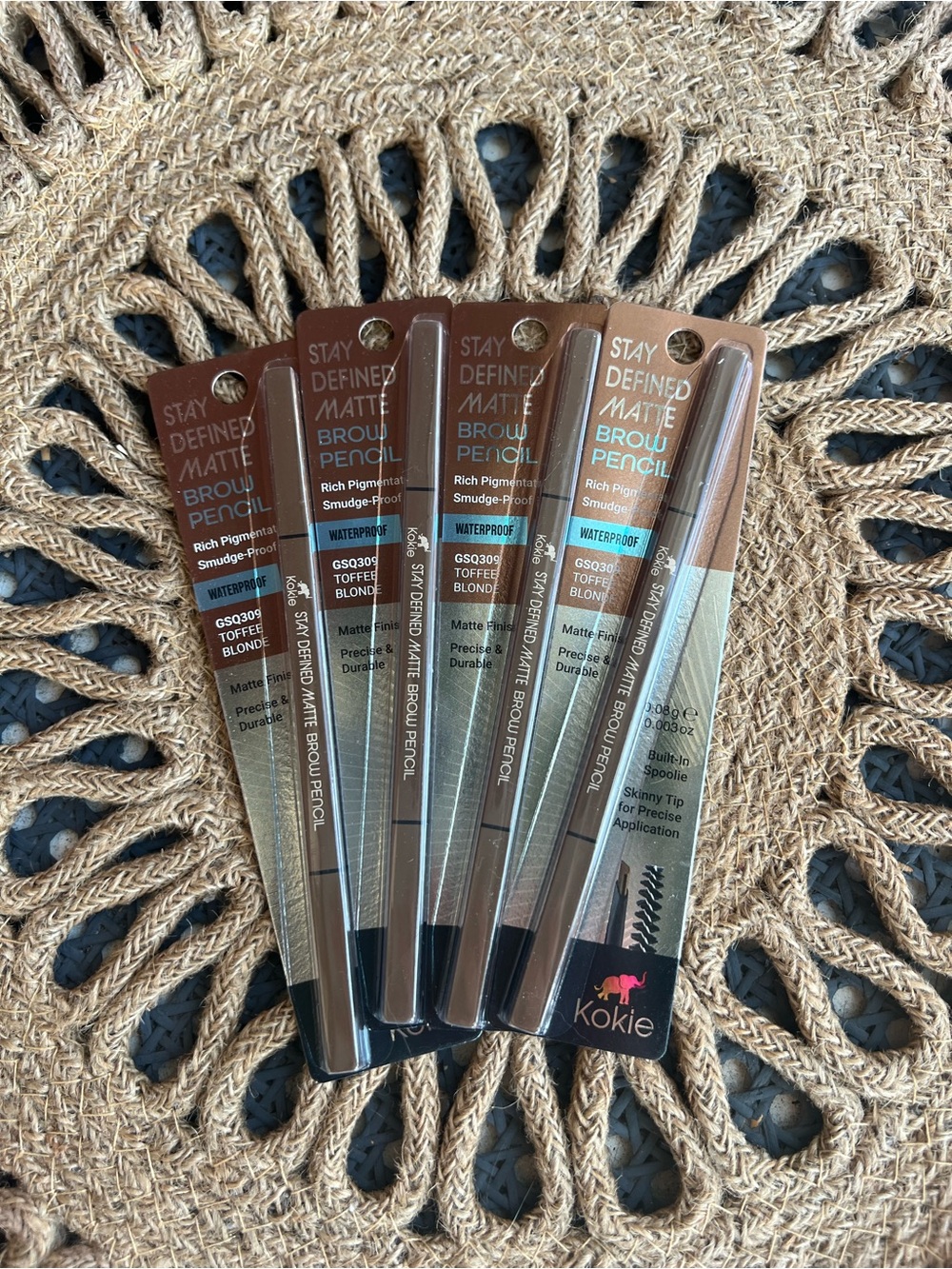 Kokie Stay Defined Matte Brow Pencil — Toffee Blonde